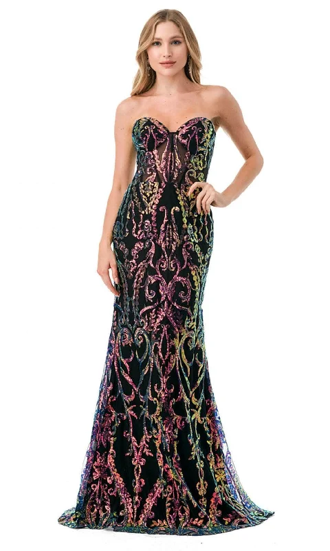 Trevi Collection L2815F - Glitter Prom Dress