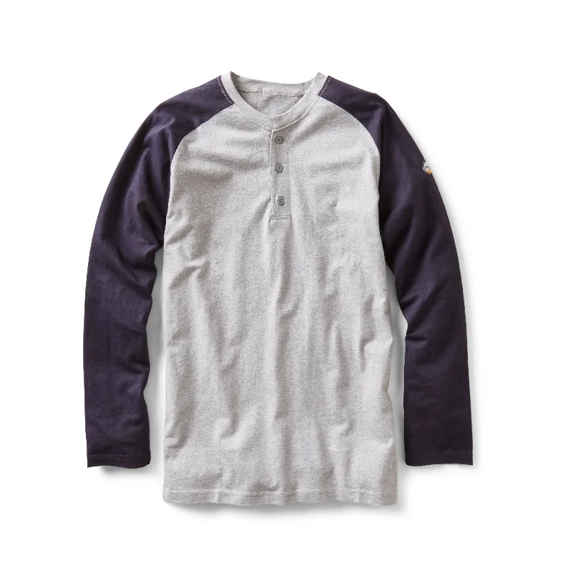 Rasco FR FR0401NV/GY Navy and Gray Henley T-Shirt - CLOSEOUT