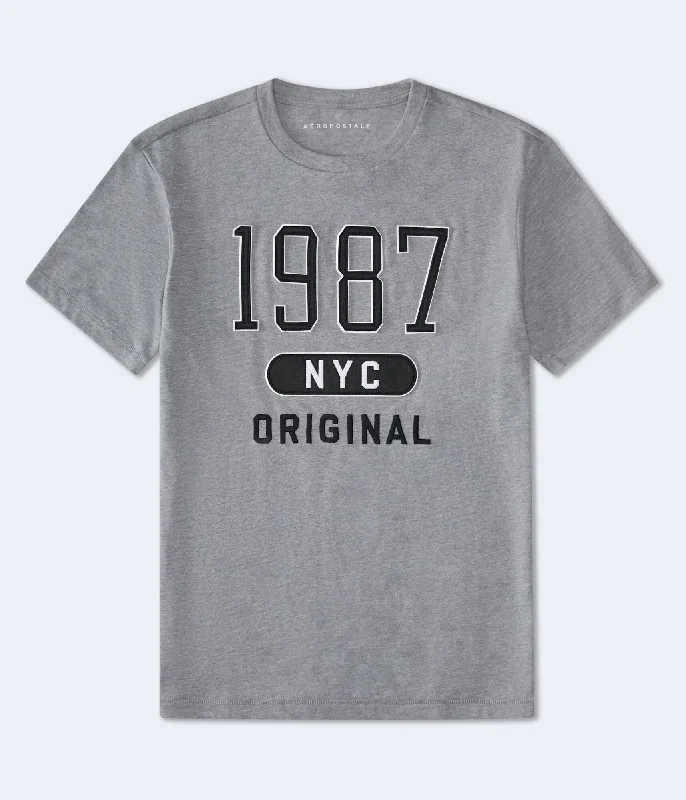 Aeropostale Original Nyc 1987 Appliqué Graphic Tee