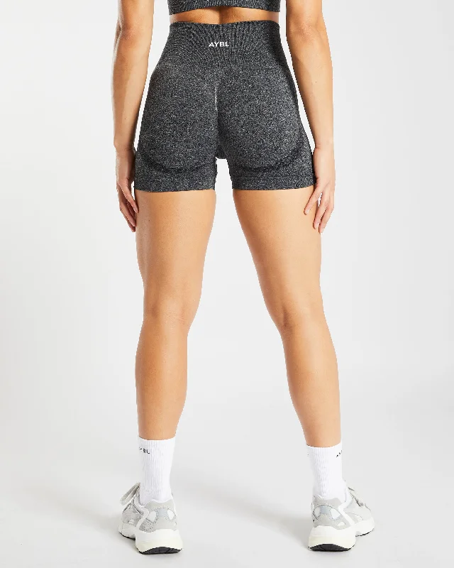 Empower Seamless Shorts - Black Marl