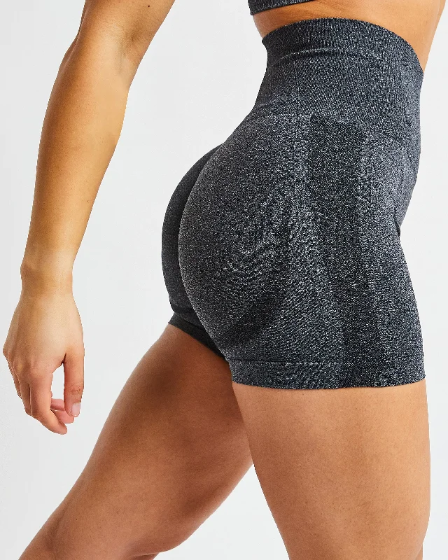 Empower Seamless Shorts - Black Marl