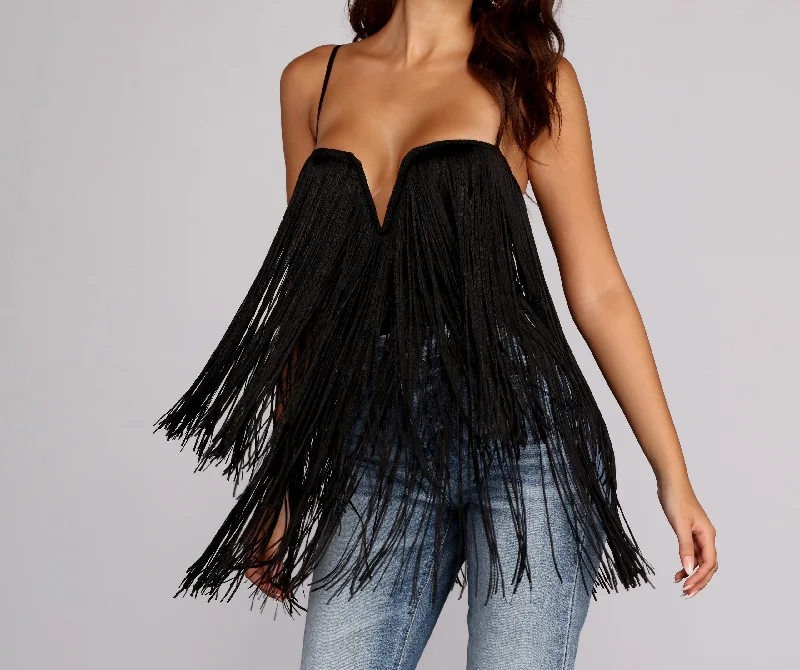 Flow With The Fringe Bodysuit