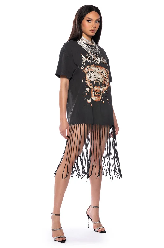 DEF LEPPARD FRINGE DRESS